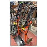 Handcart and extension cord