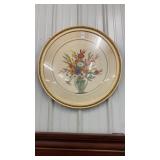 Framed flower painting