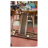 Wood headboard and footboard with metal frame