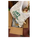 Box lot of rug, etc.