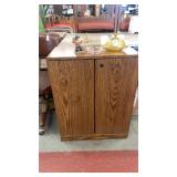 Unfolding wooden storage (no contents)