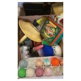 Box lot of Easter decorations and more