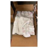 Box lot of quilts, sheets, etc.