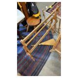 Wooden blanket rack