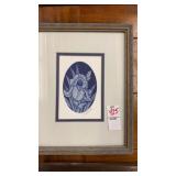 Framed floral print by J. Garrett