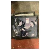 Framed picture of Hitler and soldiers, framed