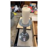 14" candle stick holder with candle