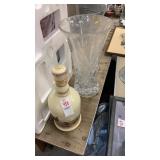 Famous Grouse decanter and glass vase