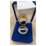 18 karat gold ring and Ducks Unlimited pin