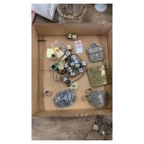 Lot of metal rings and belt buckles