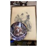Lot of dog art and household items