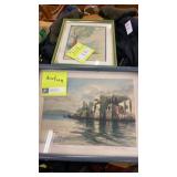 Pair of framed artwork