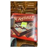 Scrabble board game and bible