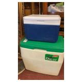 Two coleman coolers