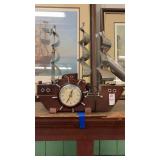 Vintage alarm clock ship model