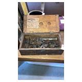 Old pipe die set in original dovetailed box