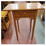 Solid wood table with drawer 24x18x28 nice