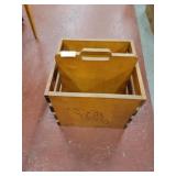 Solid wood decorated magazine rack,