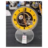 AA battery powered Steeler pedestal clock