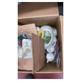 Boxlot mugs currier Ives pie plate, crafts