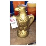 Cast iron eagle coin bank