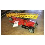 Metal fire co ladder truck toy