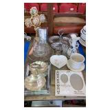 Table lot glassware anniversary pieces,mikasa