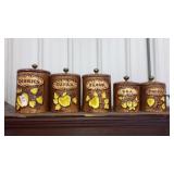 Vintage ceramic canister set w/cookie jar