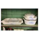 Corning ware casseroles lot cornflower
