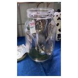Large kitchen jar of silver plate flatware Rogers