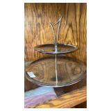 Mid century Kromex tier tray