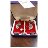 Sterling Mizpah medal  necklaces, sterling pearl