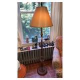 Wooden floor lamp