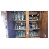 Large lot of glasses tumblers shakers -cupboard