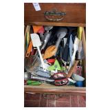 Drawer lot of kitchen utensils