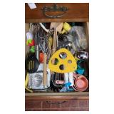 Drawer lot of kitchen utensils