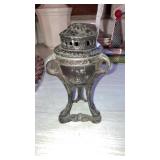 Metal incense burner 2-pc