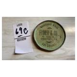 Advertising pocket mirror Fisher & Co Liquors