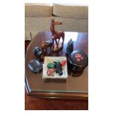 Stone & wood animal figurines