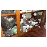 Moon & stars cake pedestal, salt dips,antique