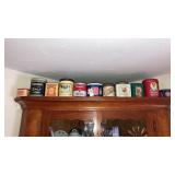 11 advertising tins old style