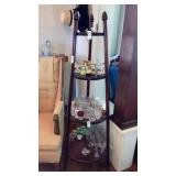 4-tier graduated stand etagere -contents separate