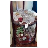 Glass toothpick holders green salt dips tiny