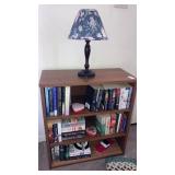 Bookcase & contents - books lamp
