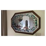 Stained glass-style wall mirror & the Gleaners