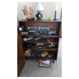 Glass front bookcase - contents separate