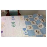 2 vintage baby quilts sun bonnet sue,cross