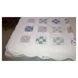 Vintage nine-patch quilt double sz