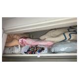 Closet Shelf lot Afghans blankets spread