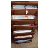 Bedding, asst linens Contents of drawers (of 275)